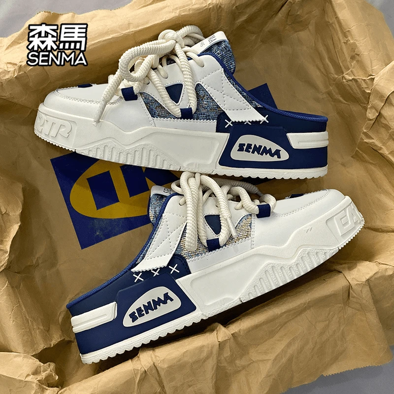 森马包头拖男款秋冬百搭透气网面休闲薄款半拖鞋学生潮流网红板鞋