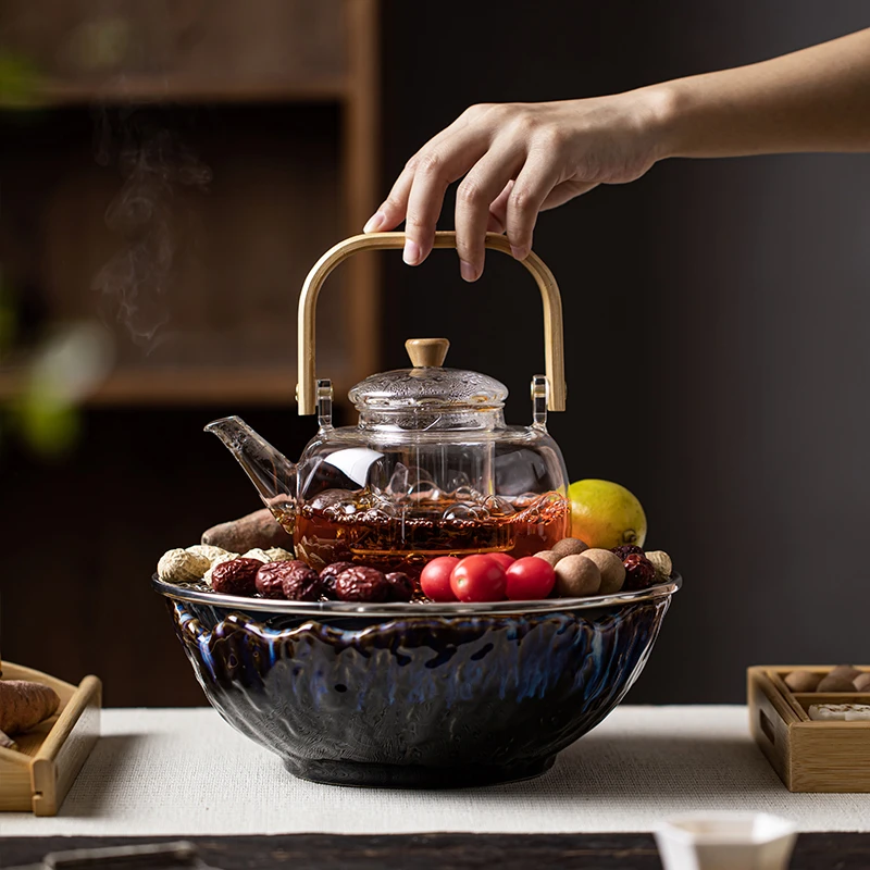 CIKONG/慈空围炉煮茶器具全套煮茶壶无烟烧烤炉便携式户外电陶炉