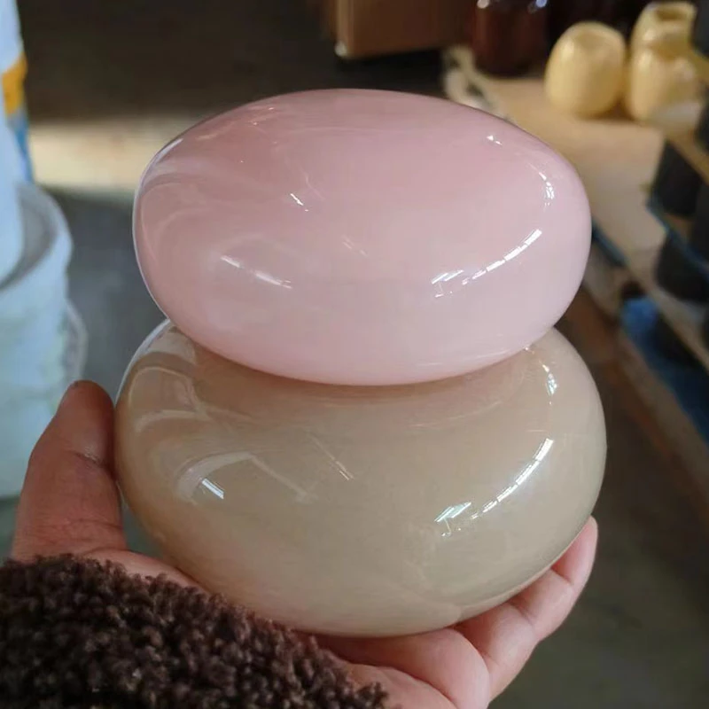 【RS153】摩瑟家居【粉褐双拼小罐】HCDF花瓶摆件玻璃花盆邦邦