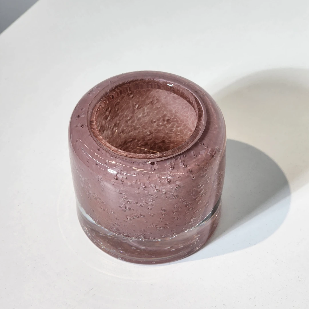 【RS218】摩瑟家居【粉紫色气泡烛台小号】HC玻璃花瓶摆件