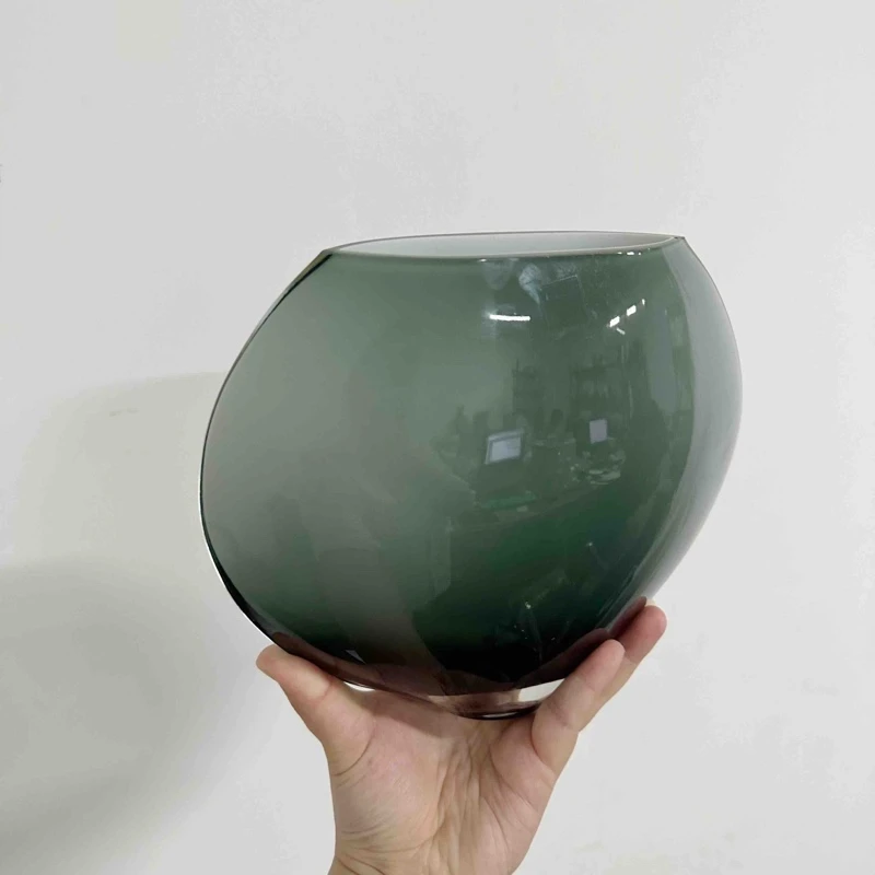 灰色鳊鱼-B 摩瑟家居玻璃花瓶花旗陶瓷花盆