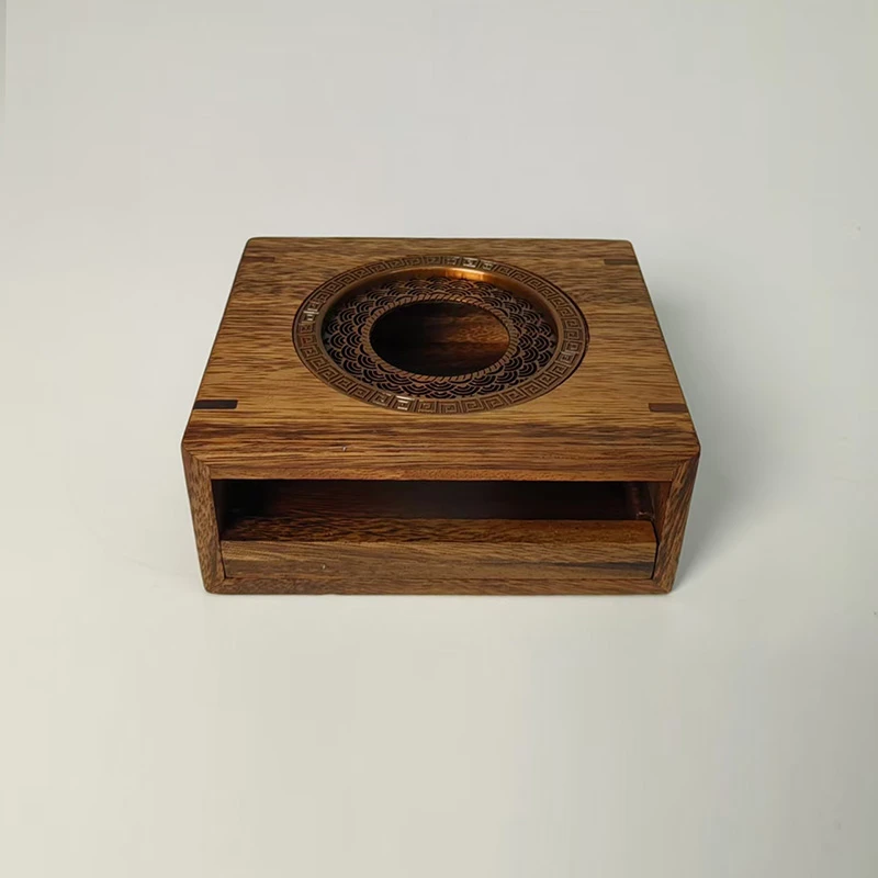 【15X13X6CM】摩瑟家居【胡桃木温茶壶】LXDF花瓶摆件玻璃花盆