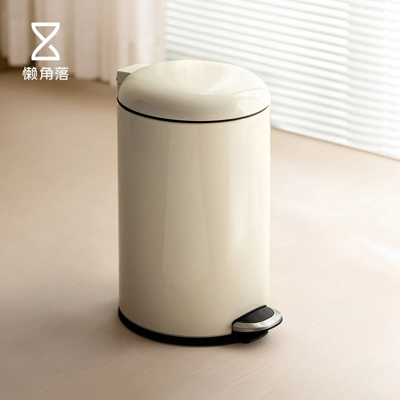 懒角落垃圾桶家用带盖子脚踩翻盖客厅厨房大容量卫生间卧室脚踏式