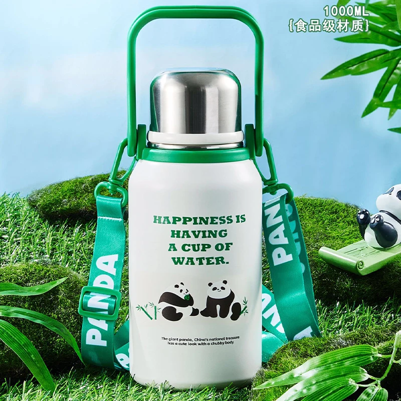 【安之姐乱炸拼手速】帝怡直饮大容量手提壶保温杯熊猫腊肠小狗杯12