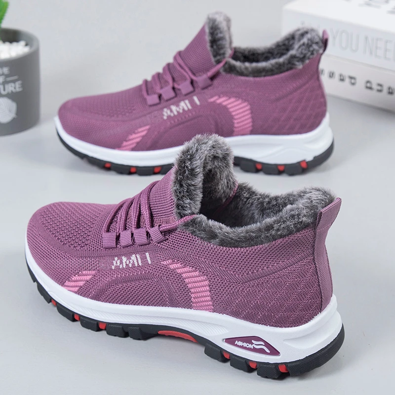 冬季老人棉鞋防滑中老年人妈妈高帮冬鞋保暖加绒加厚软底奶奶棉靴