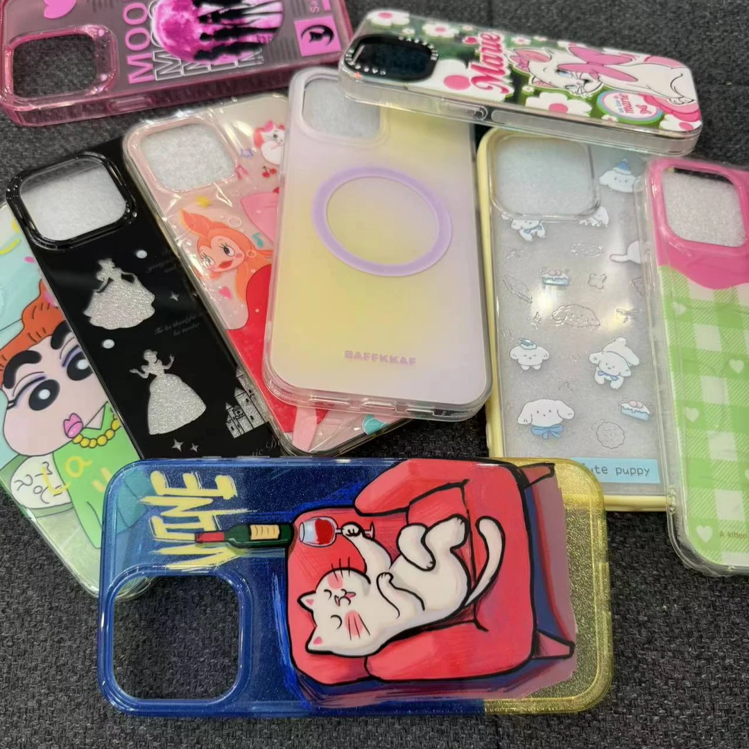 (粉丝专属)MD双层女款通用可爱创意防摔网红情侣透明全包个性i