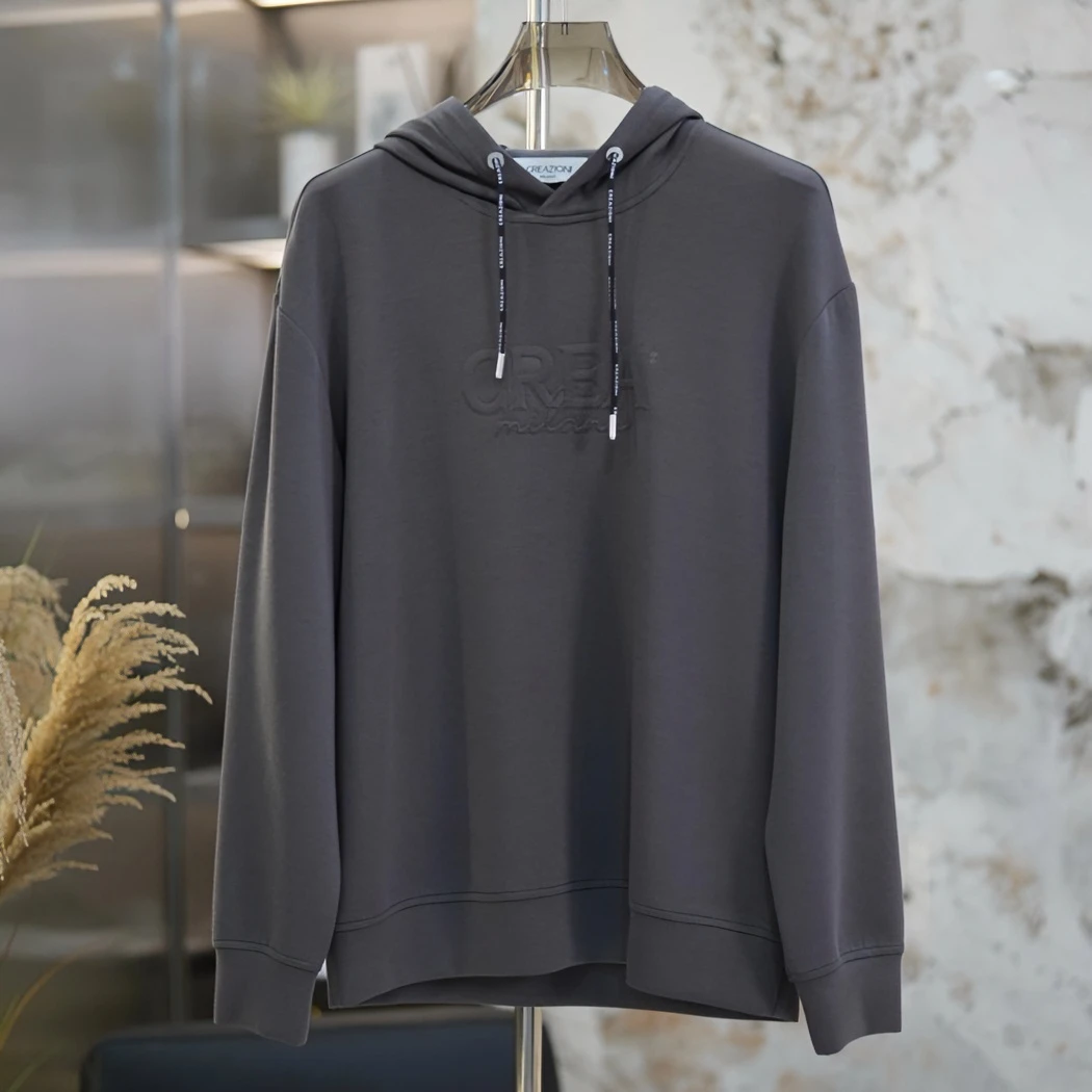 【CREAZIONI青蛙】克莱切尼春秋双色极简微阔舒适透气百搭长袖卫衣