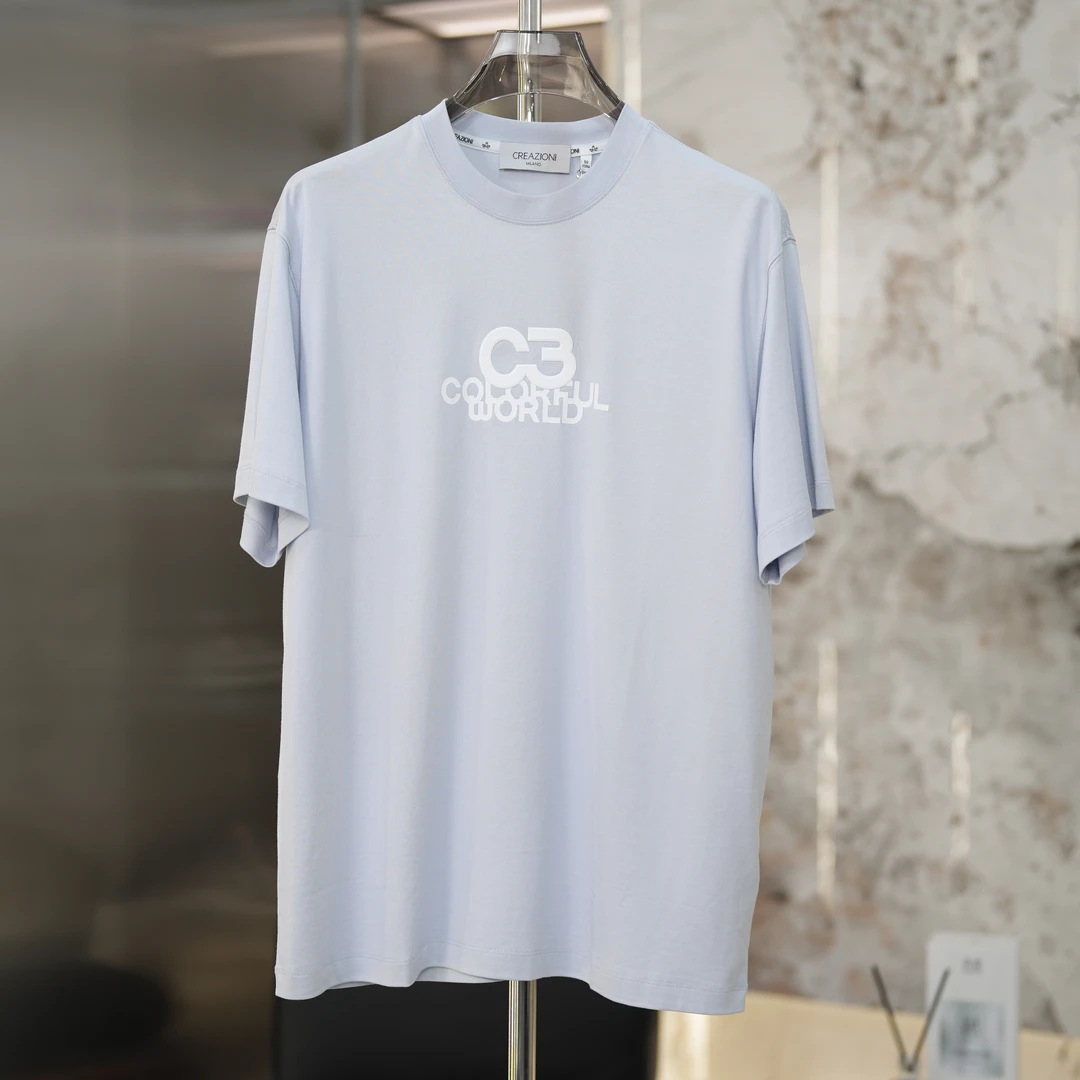 【CREAZIONI青蛙】克莱切尼春夏款舒适时尚百潮流搭宽松男士透气T恤