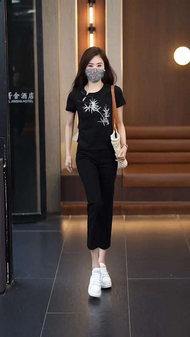 2024新款高腰防晒裤女夏冰凉透气直筒866八分裤女小个子气质洋气