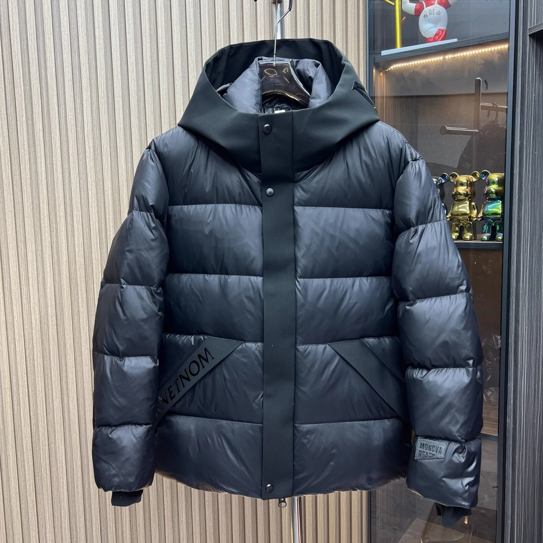 冬季24新款轻奢黑武士羽绒服连帽加厚保暖面包服宽松男女羽绒外套