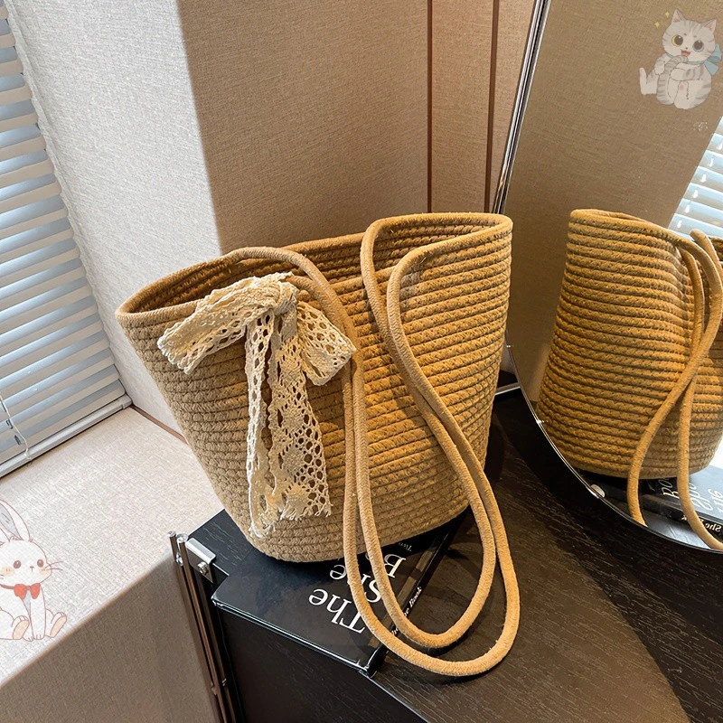 爆款款新款网红女款海边潮流包海边度假托特包单肩夏天草编包L641