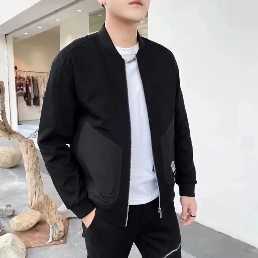 潮流休闲韩版时尚男士夹克简约百搭秋冬棉服运动外套