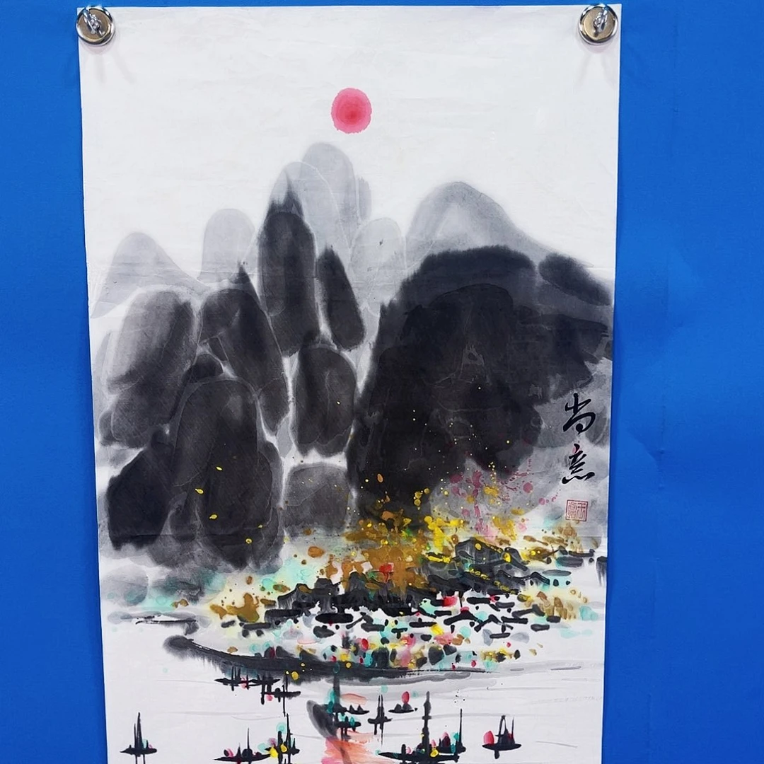 绘画王尚意山水作品