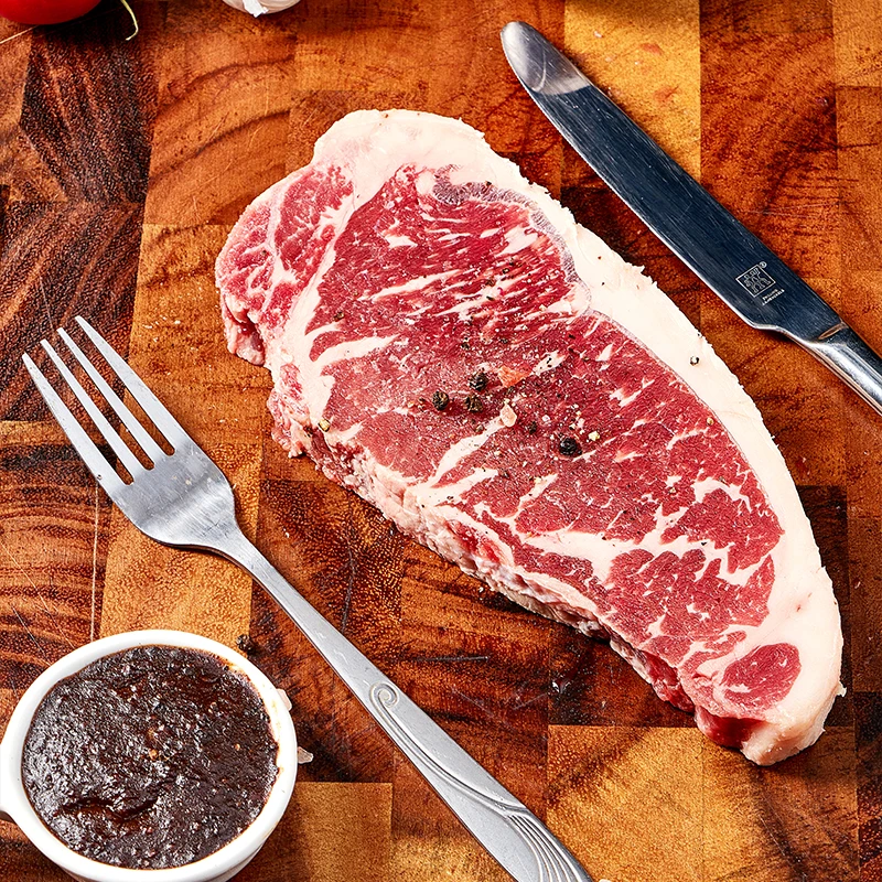 原切牛排「高端食材」俄罗斯进口谷饲西冷原切
