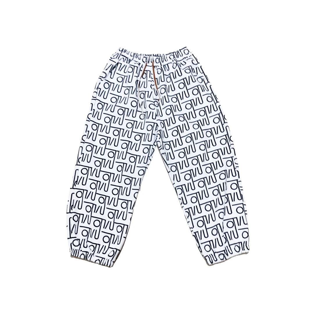 2024秋季新款百搭满印卡通印花休闲裤束脚裤6086