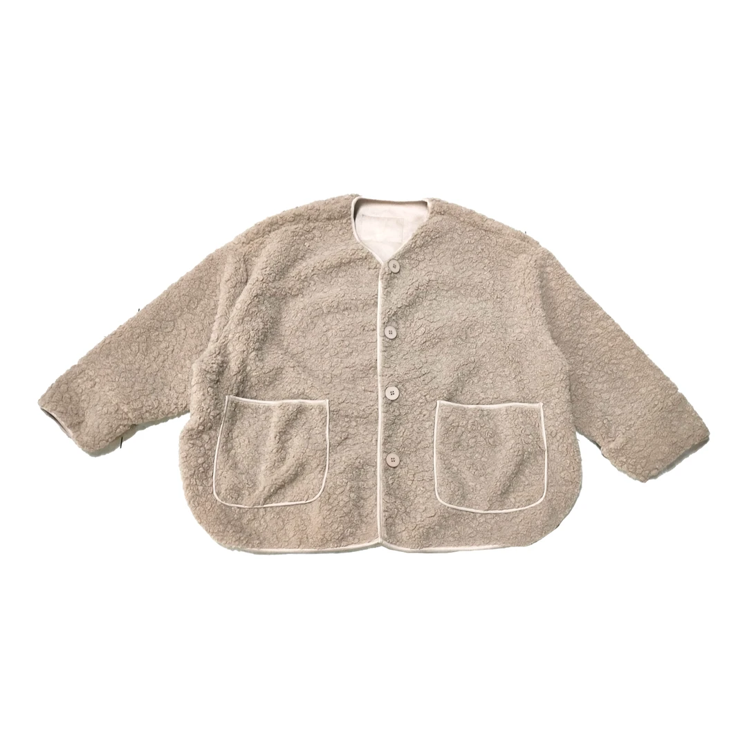 2024年早秋新款潮牌做旧长袖纯色厚外套7286