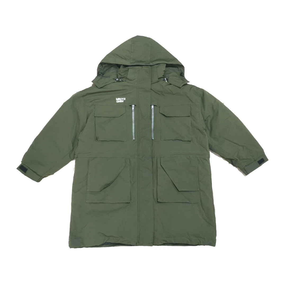 2024年秋季新款时尚百搭连帽长款长袖厚外套6902