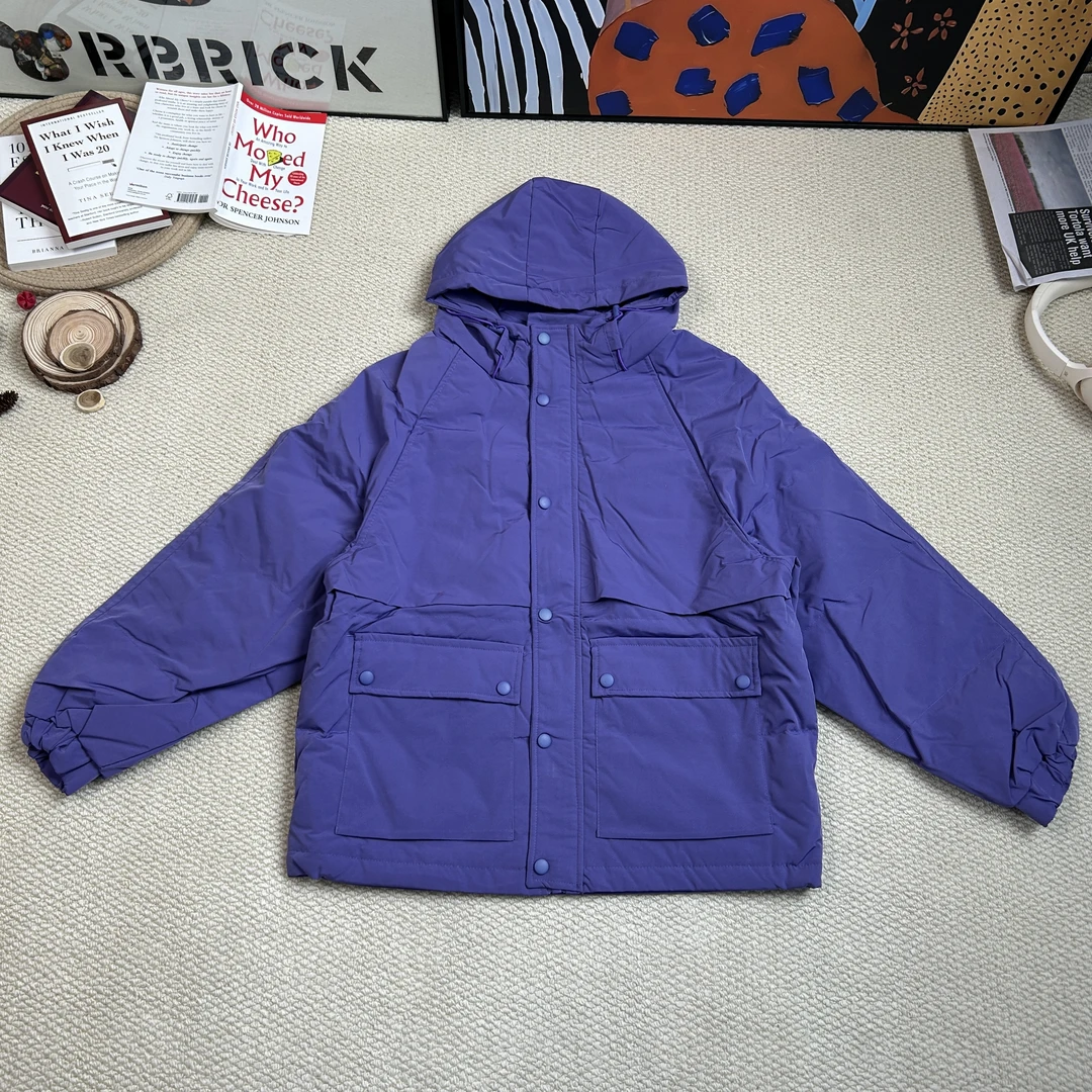 2024年秋季新款时尚百搭纯色连帽长袖厚外套8057