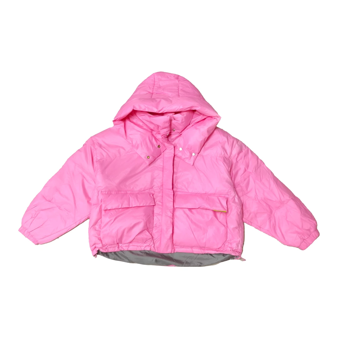 2024年秋季新款时尚百搭连帽纯色长袖厚外套7012