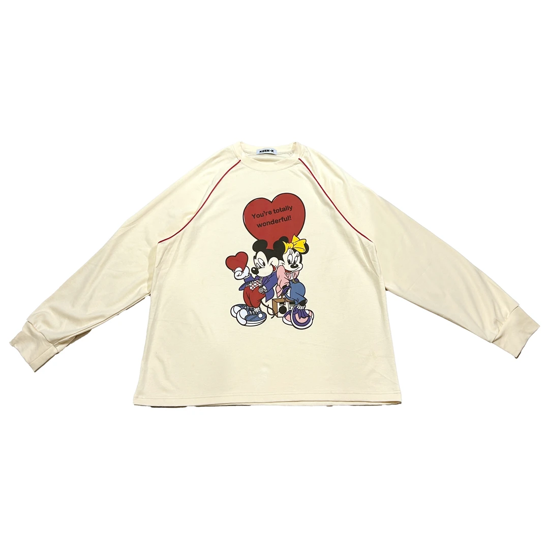 2024年早秋新款休闲潮牌卡通印花圆领卫衣7196