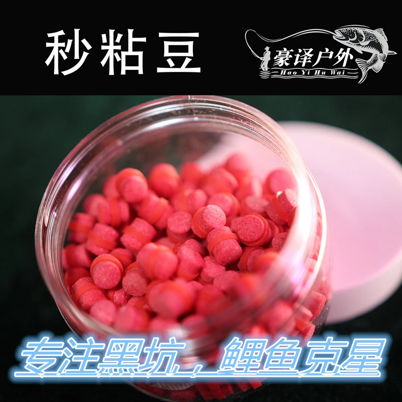秒粘豆饵麻团加粗皮筋黑坑饵料打窝料钓鱼沾饵红虫颗粒甜味