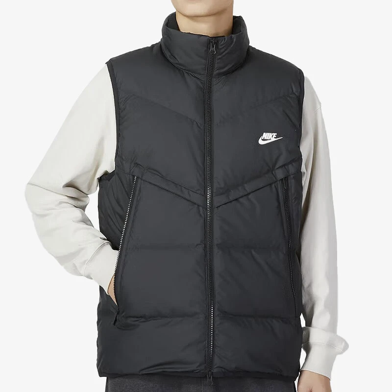 Nike耐克正品冬季新款男子休闲保暖立领羽绒马甲DV1136-010