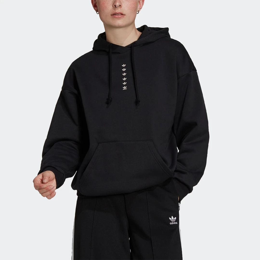 Adidas阿迪达斯正品三叶草2024春季女款时尚休闲卫衣HC1673