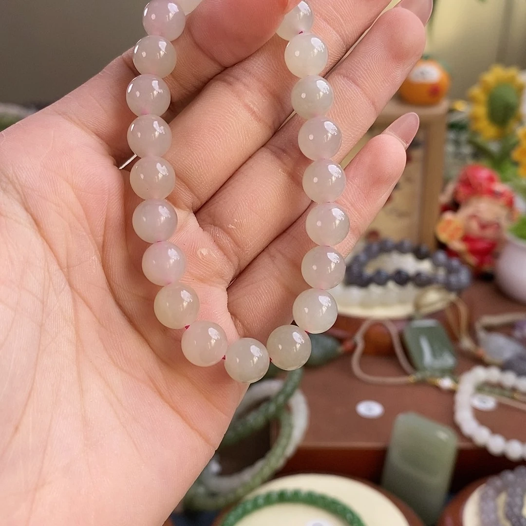 和田玉手串8mm未镶嵌