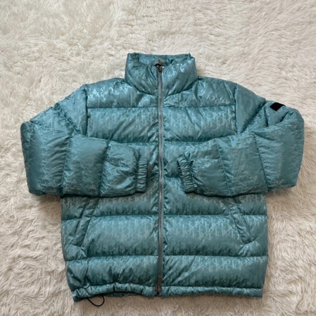 DIOR迪奥字母满印保暖立领长袖羽绒服/52码/全新带吊/公价24000