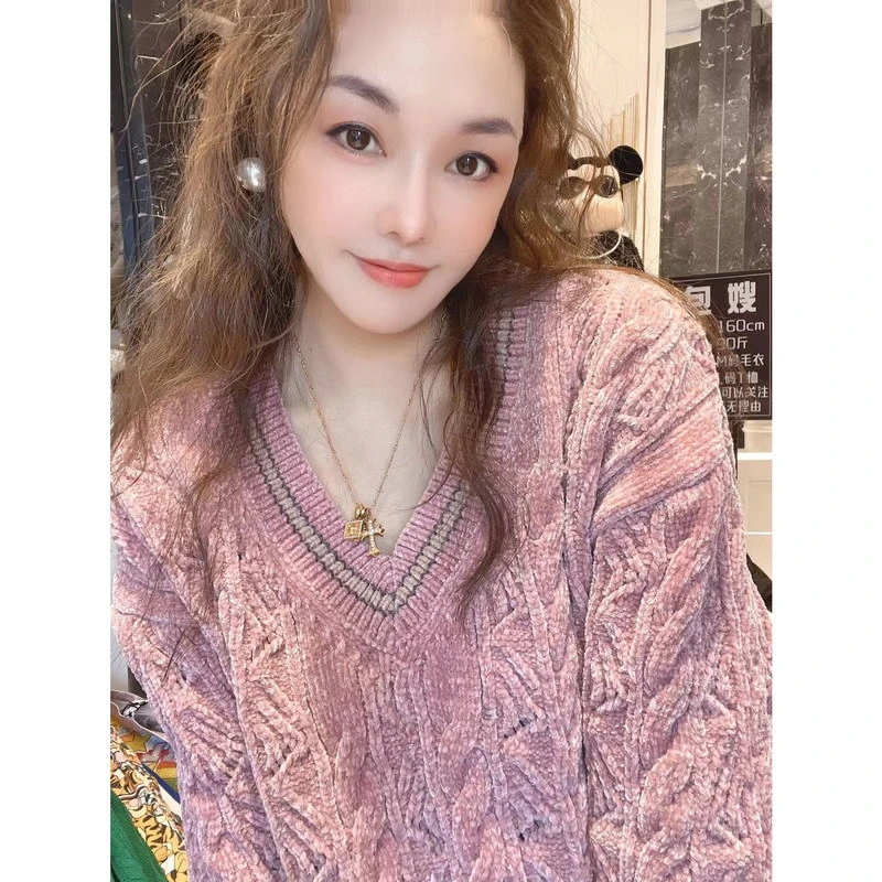 【苏哼哼】毛衣衫chic女春秋烫钻内搭短袖长袖针织上衣20228621