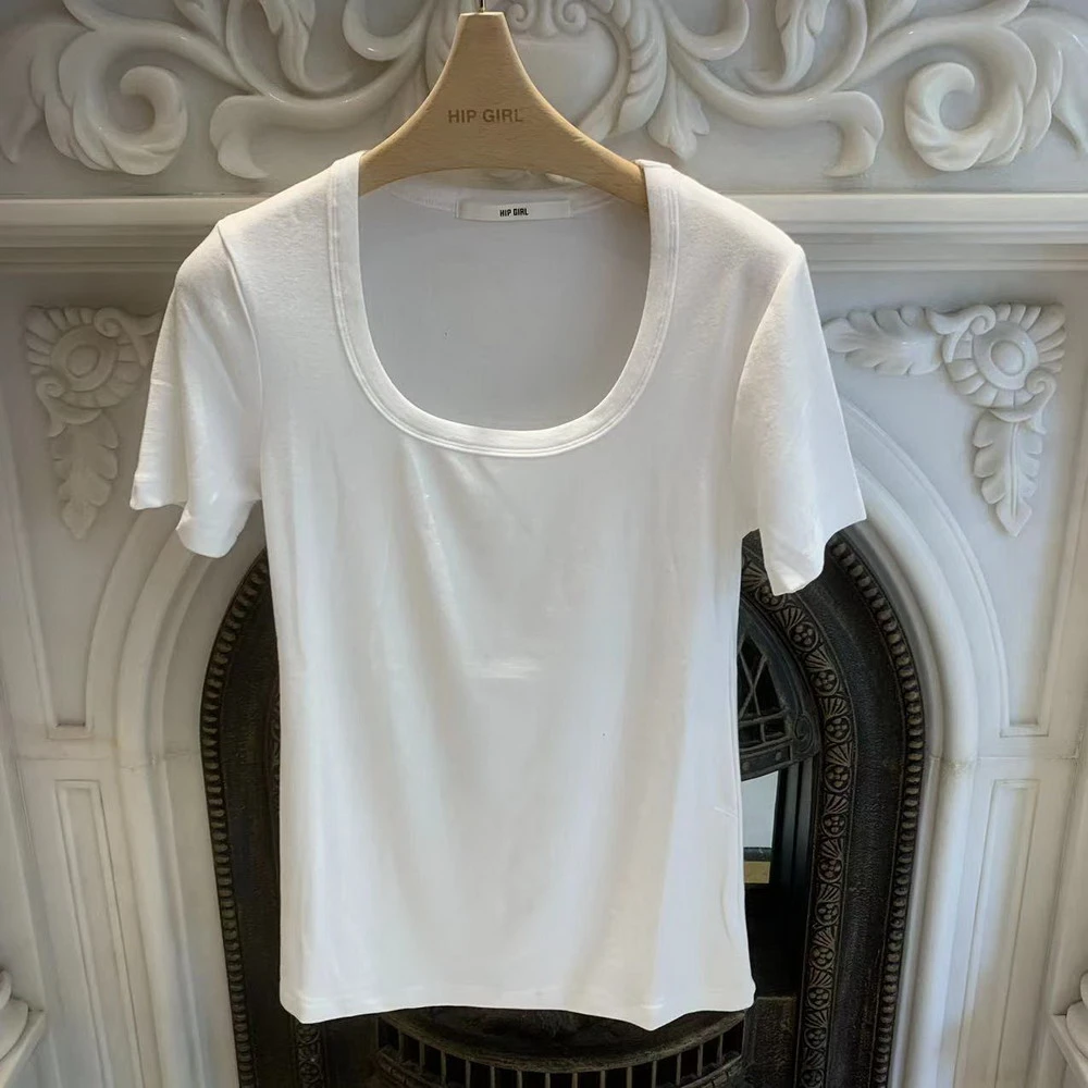 【白色】南油半袖女短袖夏2024新重工宽松打底衫T恤显瘦55007苏哼哼