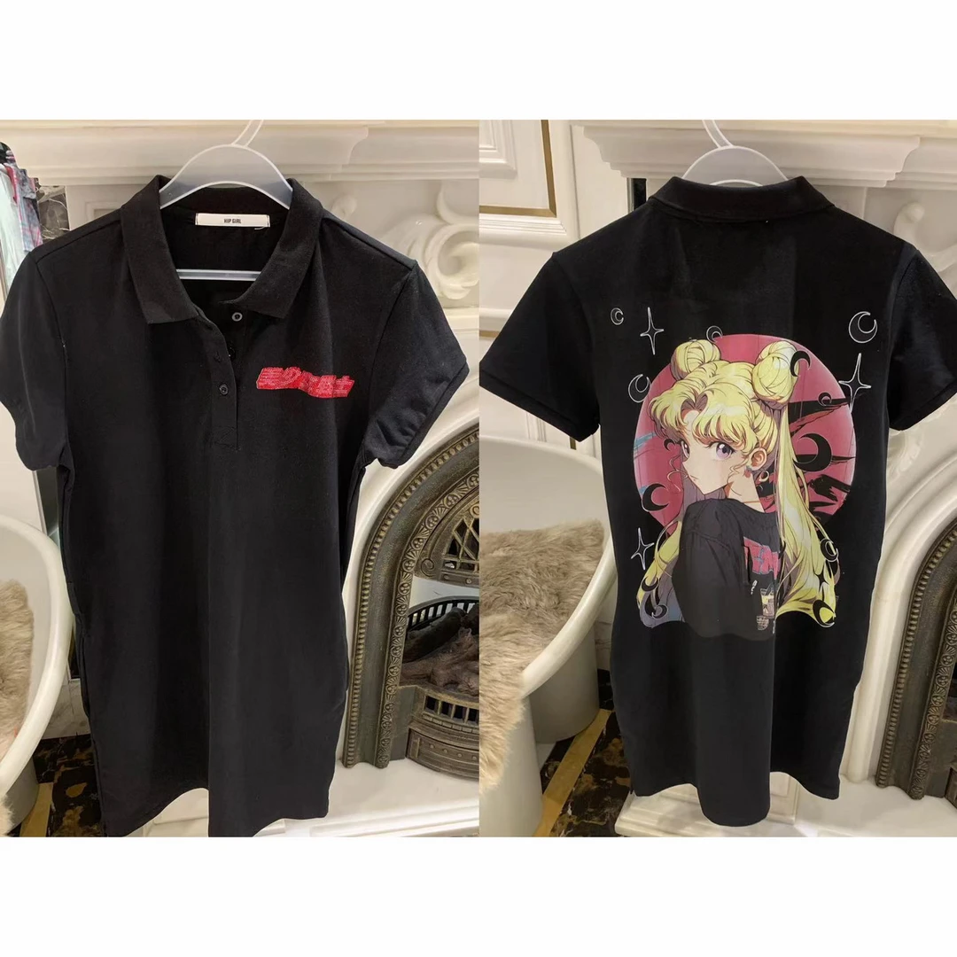 【7038卡通】短袖裙女打底半袖休闲夏2025款连衣裙爆款