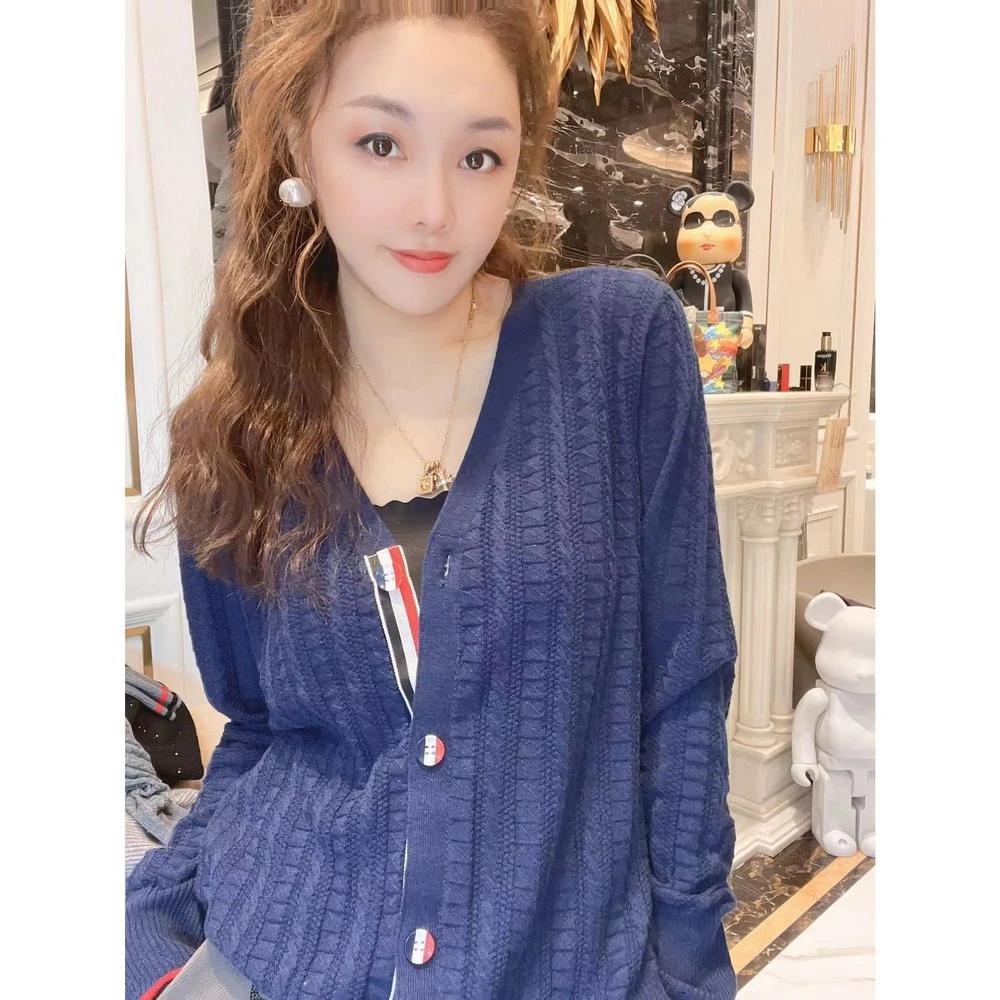 【20229294】毛衣上衣毛线衫女2025秋冬新款外搭风毛衣外套