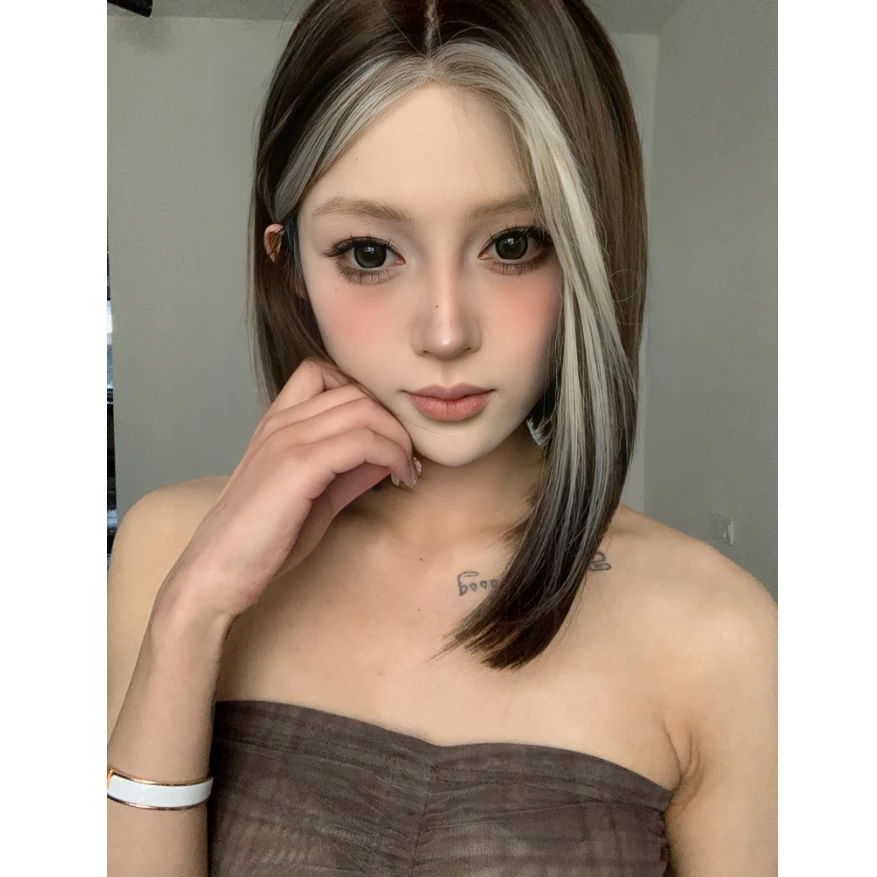 蜜桃专属【新款*反派千金】大头皮前额蕾丝假发自然全头套式时尚女