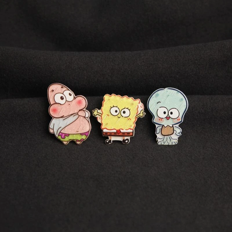 超萌可爱小海绵胸针徽章衣服包包卫衣装饰品学生闺蜜创意礼物配饰