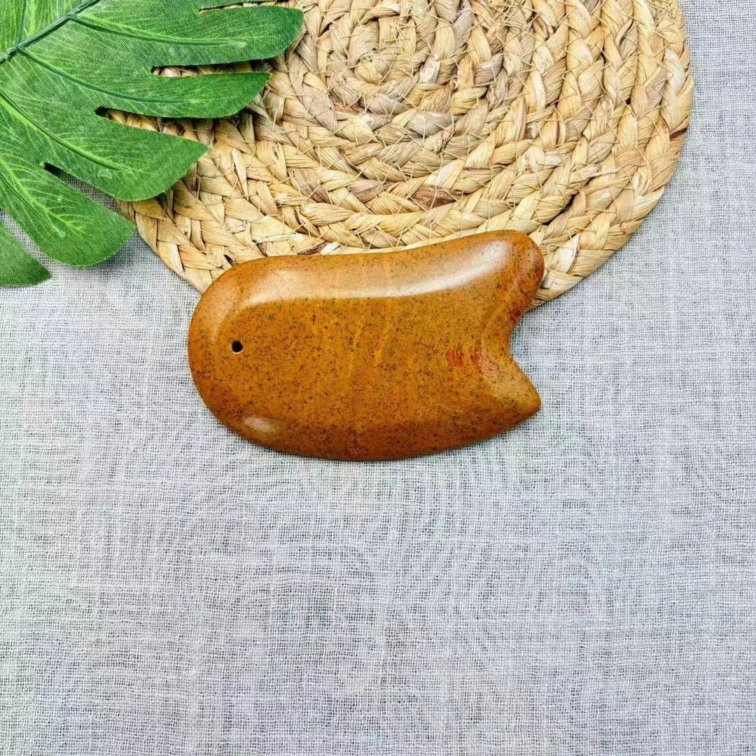 泗滨砭石 砭石手工小小刮痧板按摩养生全身通用