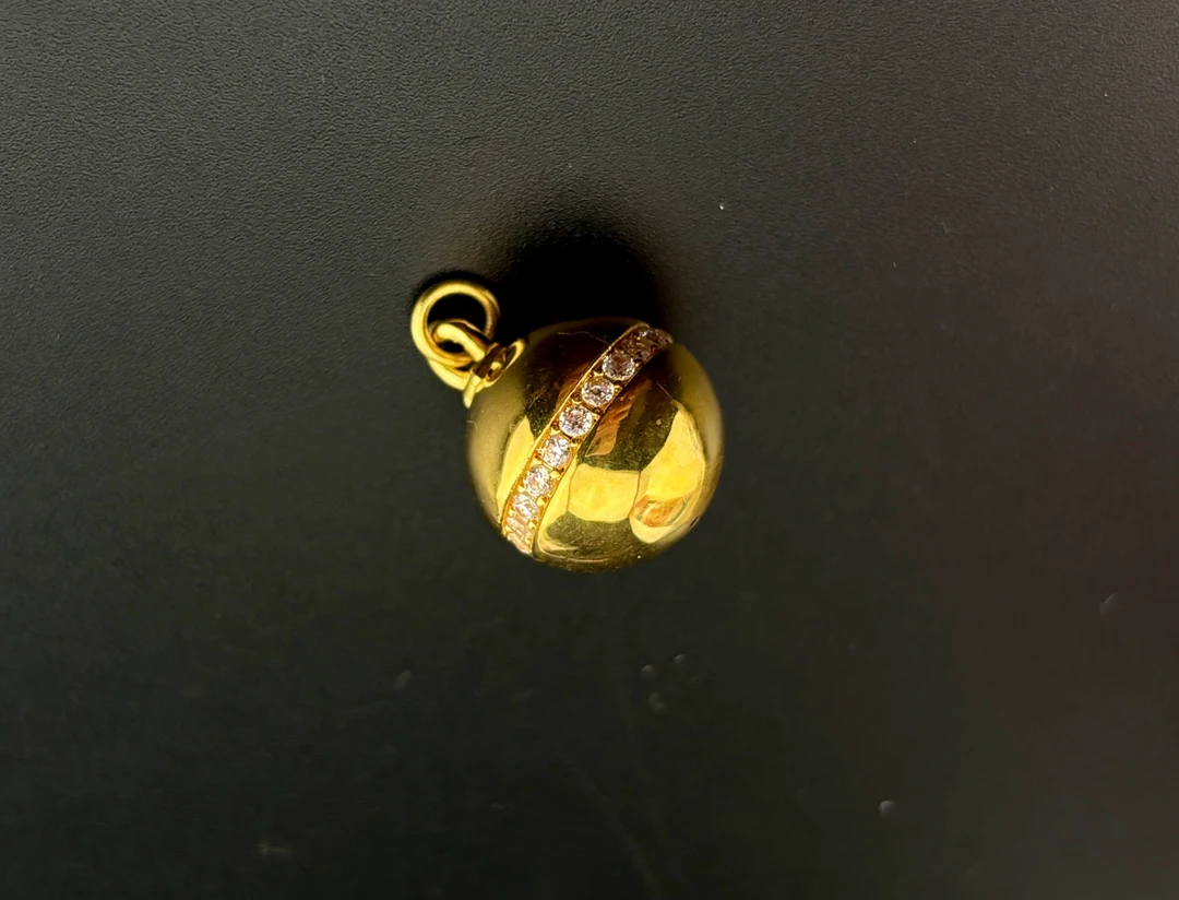 合成锆石18k金戒指Au750吊坠  d007 送银项链