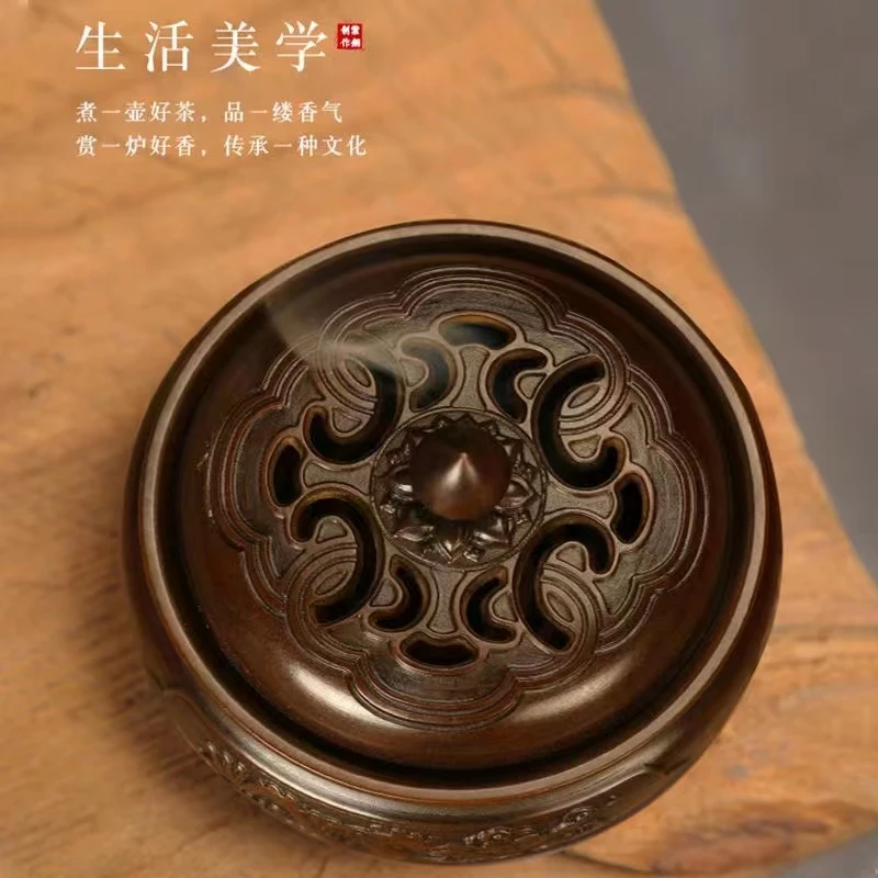 新款龙凤呈祥套炉铜香炉