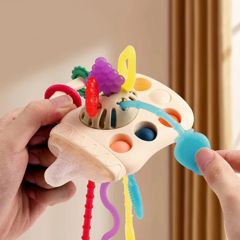 婴儿玩具奶瓶拉拉乐可啃咬抽抽乐婴幼儿0-12个月6到八3早教益智ZB