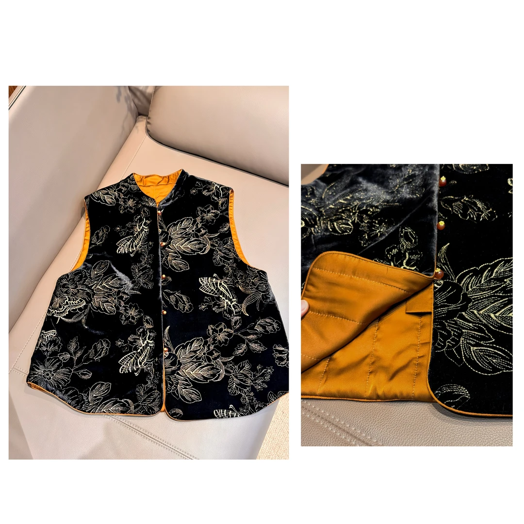 《新品首发》秋季新款提花刺绣马甲