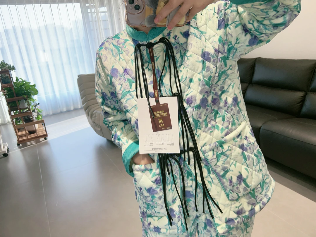 原沐可外穿加绒加厚时尚家居服