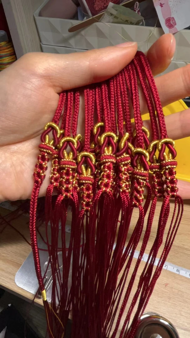 非金属布艺手链 纯手工编织莫相离桃花结手绳