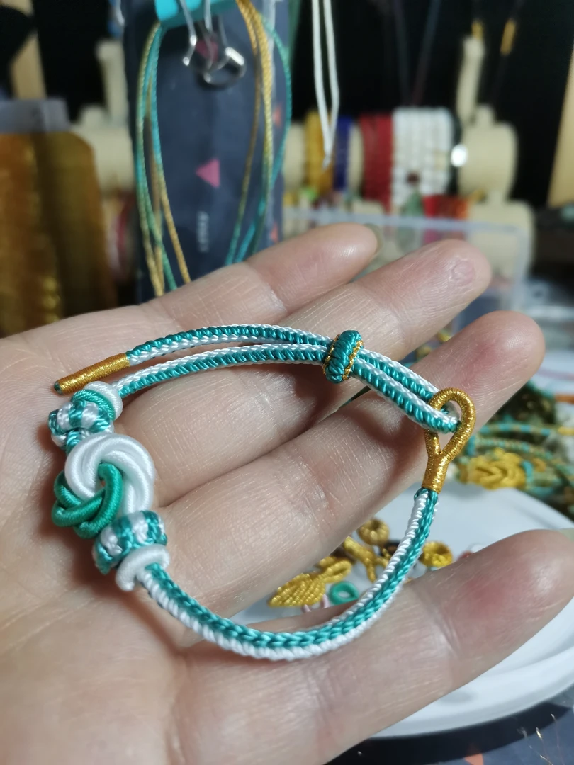 非金属布艺手链 纯手工编织手绳