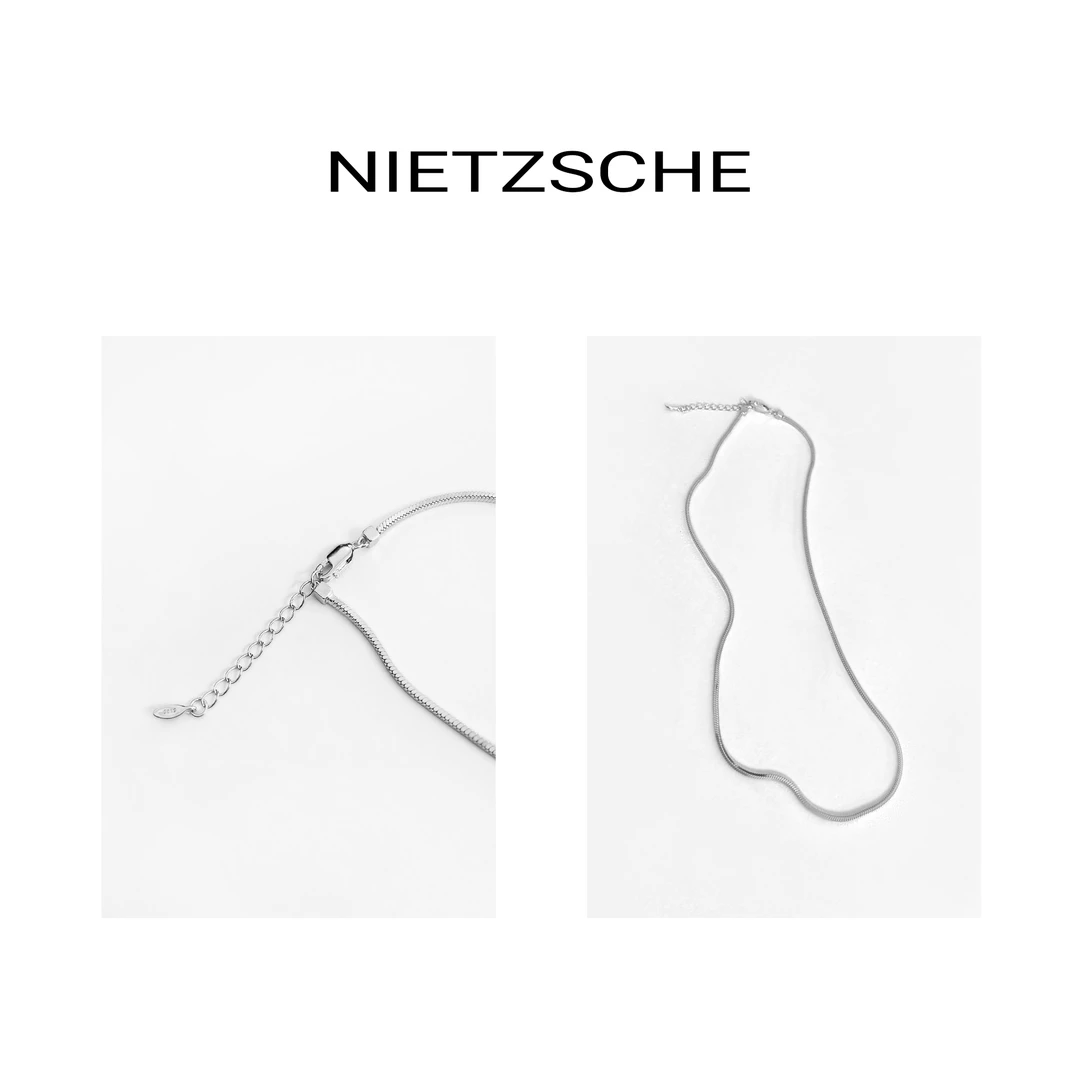 合金项链 Nietzsche 尼采 925纯银八角蛇骨链 高级感满满极细项链