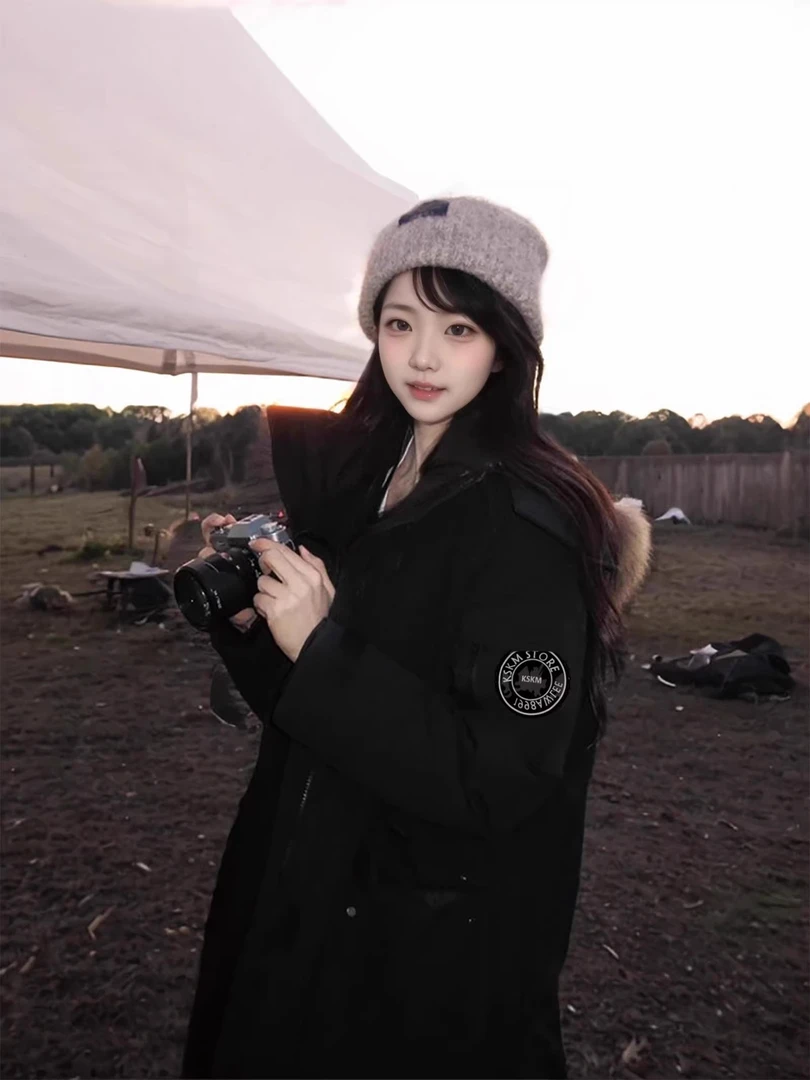 猫仕工装棉服外套女秋冬新款高级设计感小众oversize情侣装派克服