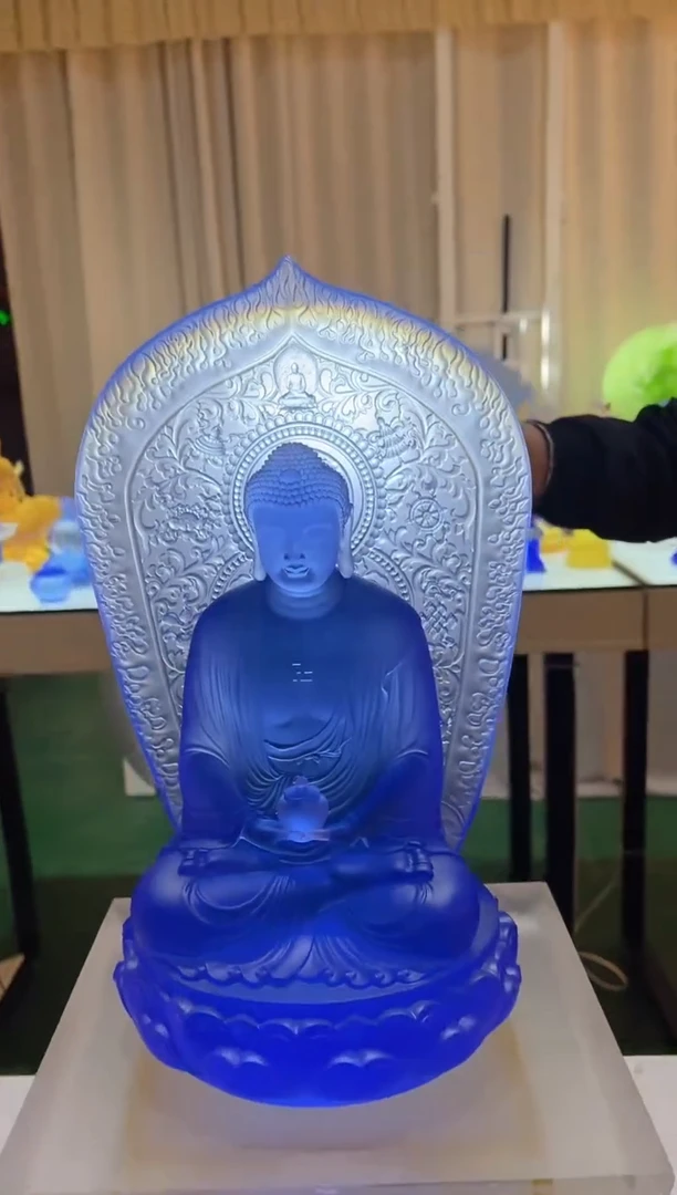 【闪购商品】琉璃手工艺品匠门琉璃家居艺术品摆件琥珀色念珠10m