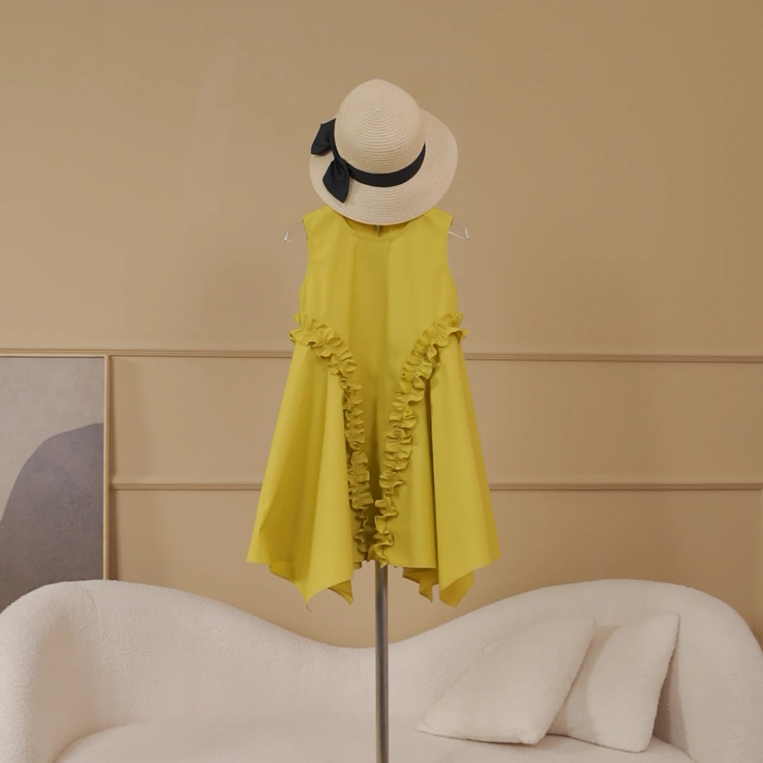 【现货】2023女童童装儿童夏季法式棉布裙夏连衣裙背心裙36L3187