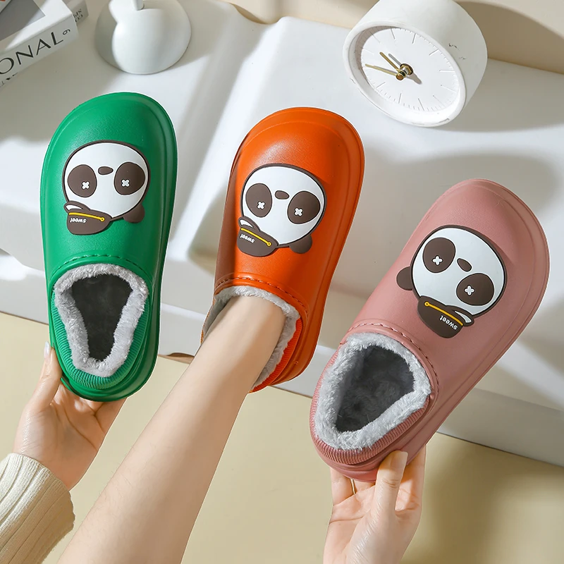 棉拖鞋女包跟外穿EVA防水加绒冬季情侣保暖家用毛绒拖鞋
