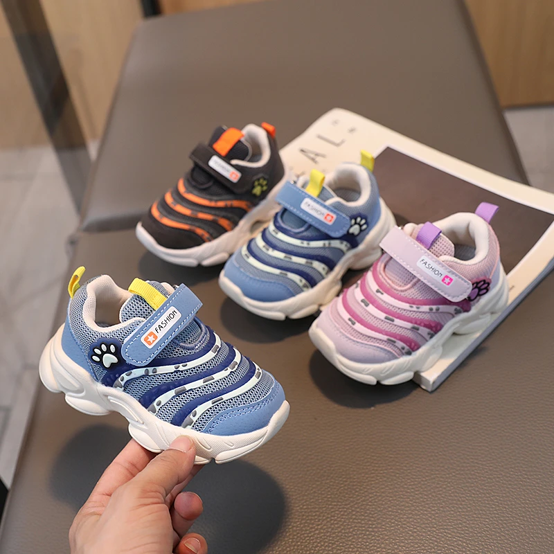 宝宝机能鞋儿童鞋子童鞋春秋运动鞋轻便透气网鞋软底防滑毛毛虫男