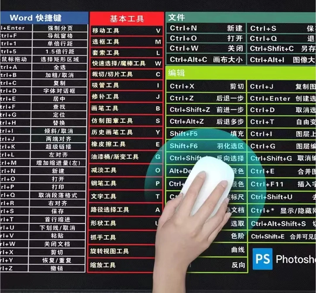 电竞游戏周边大号加厚锁边游戏桌面键盘黑色鼠标垫